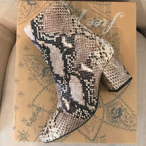 Free People Snakeskin booties